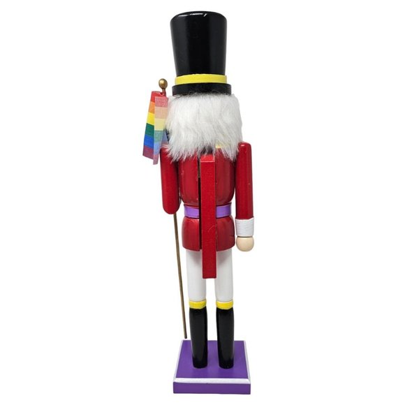 Rainbow LGBTQ Pride Solider Nutcracker 16" Wood  - Christmas Gift - Picture 5 of 5